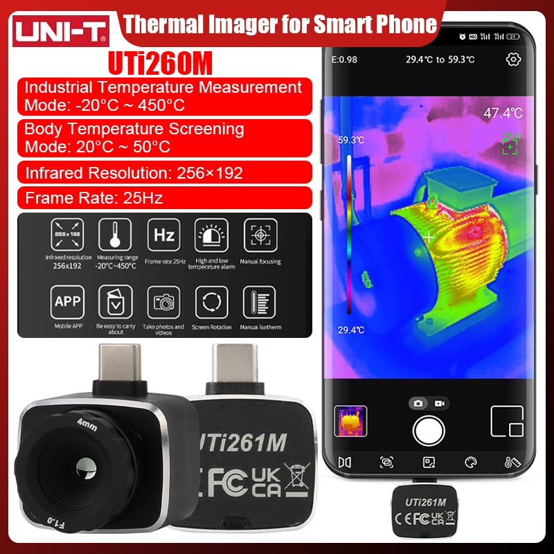 Cámara térmica UNI-T UTi261M C - Thermal Imaging Camera 256X192 reseña y precio